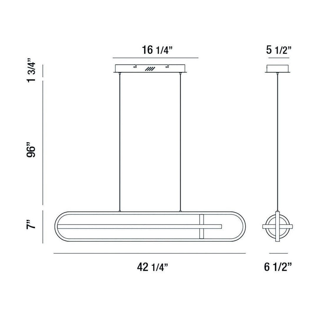 Eurofase Canada - 37039-011 - DEMARK-CHD-42IN-BK - DEMARK - Black