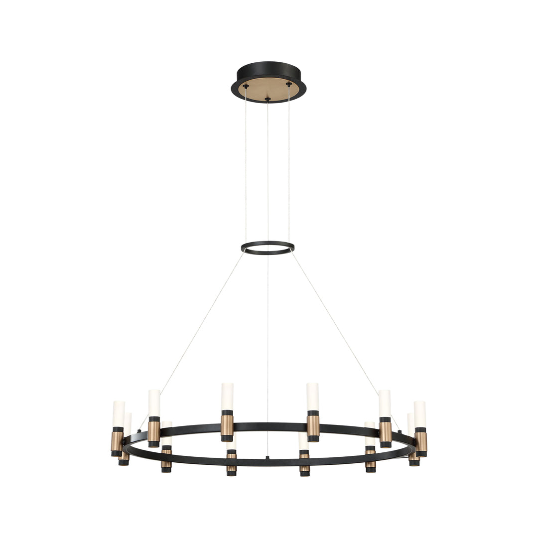 Eurofase Canada - 37043-018 - ALBANY-CHD-12LT-32IN-BRBM-WH - ALBANY - Brass-Black