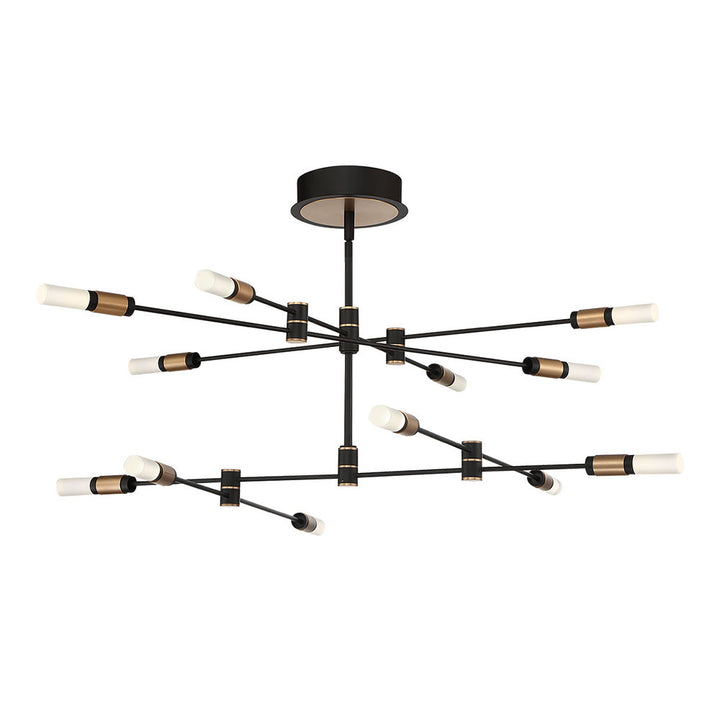 Eurofase Canada - 37051-013 - ALBANY-CHD-12LT-41IN-BRBM-WH - ALBANY - Brass-Black