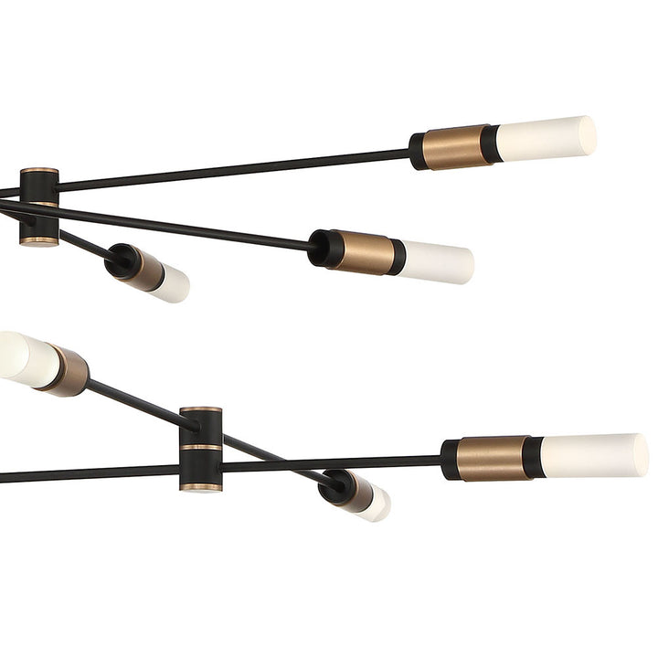 Eurofase Canada - 37051-013 - ALBANY-CHD-12LT-41IN-BRBM-WH - ALBANY - Brass-Black