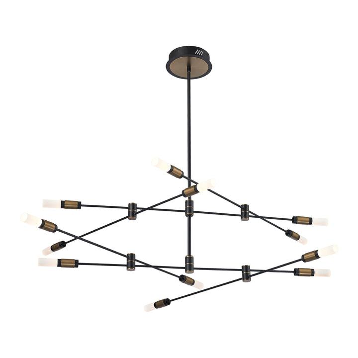 Eurofase Canada - 37051-013 - ALBANY-CHD-12LT-41IN-BRBM-WH - ALBANY - Brass-Black