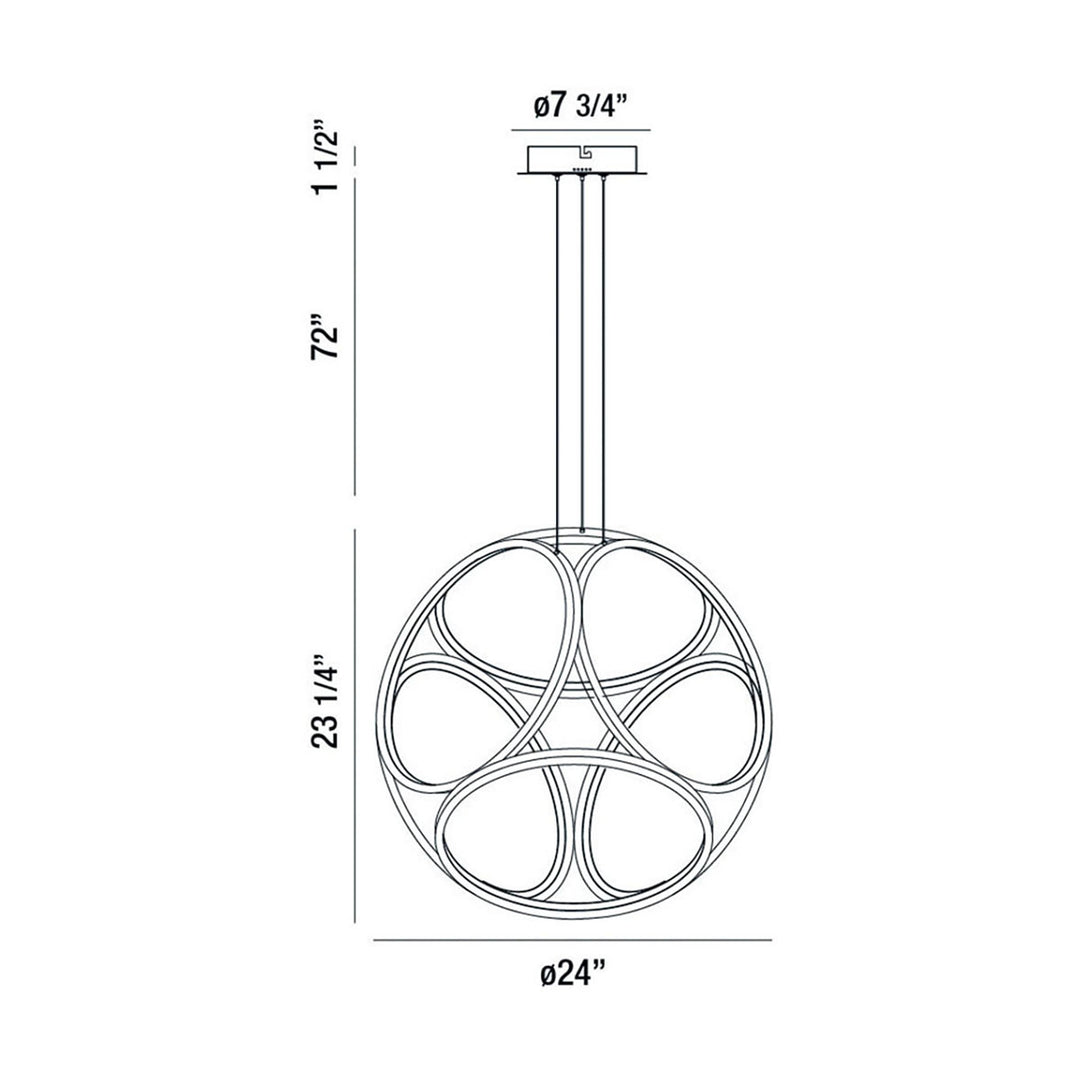 Eurofase Canada - 37102-012 - GLENVIEW-PEN-24IN-CHR - GLENVIEW - Chrome