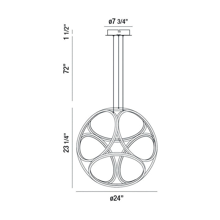 Eurofase Canada - 37102-012 - GLENVIEW-PEN-24IN-CHR - GLENVIEW - Chrome