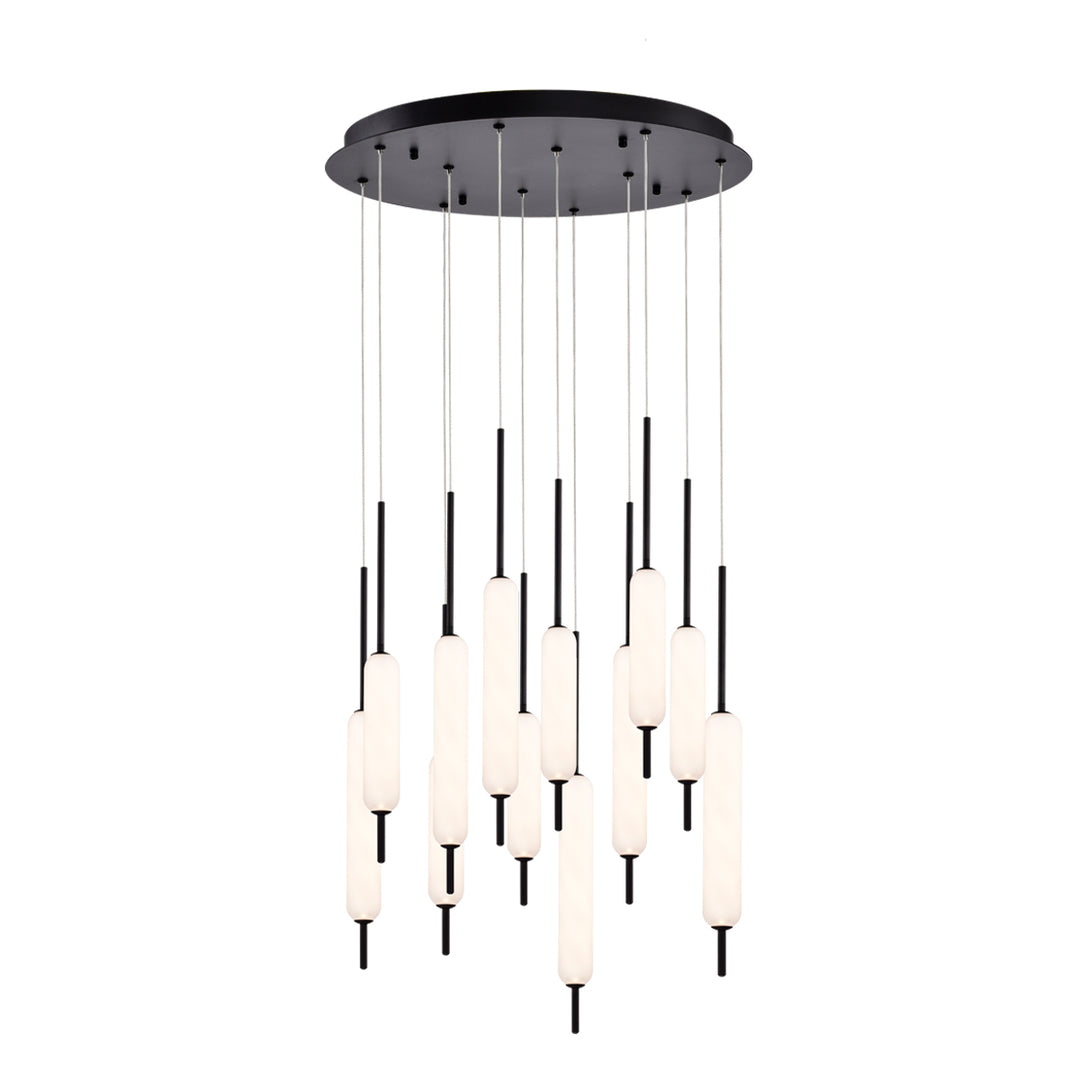 Eurofase Canada - 37235-024 - CUMBERLAND-CHD-12LT-22IN-BK-WH - CUMBERLAND - Black
