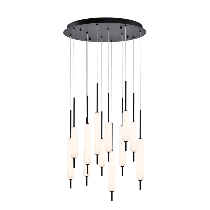 Eurofase Canada - 37235-024 - CUMBERLAND-CHD-12LT-22IN-BK-WH - CUMBERLAND - Black