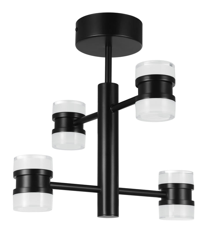 Romendo 1 LED Ceiling Mount in Matte Black - available from The Lighting Shoppe, trusted by Canadian homeowners