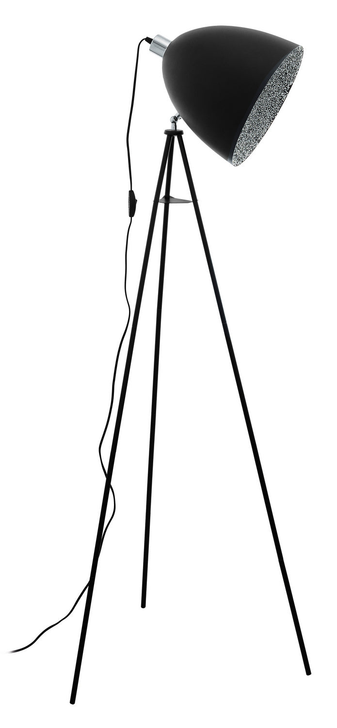 Mareperla One Light Floor Lamp in Black & Chrome - available from The Lighting Shoppe, trusted by Canadian homeowners
