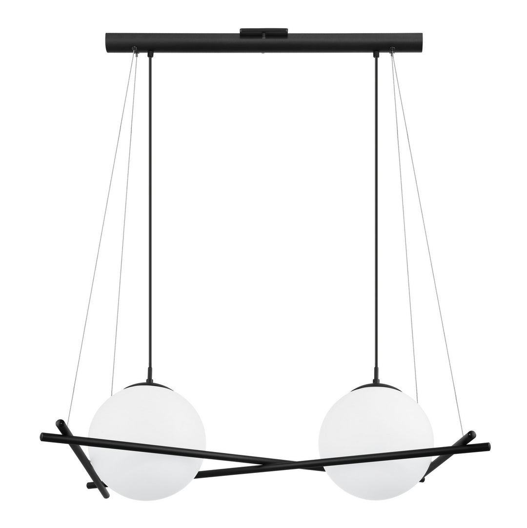 Salvezinas Two Light Suspension in Black - available from The Lighting Shoppe, trusted by Canadian homeowners