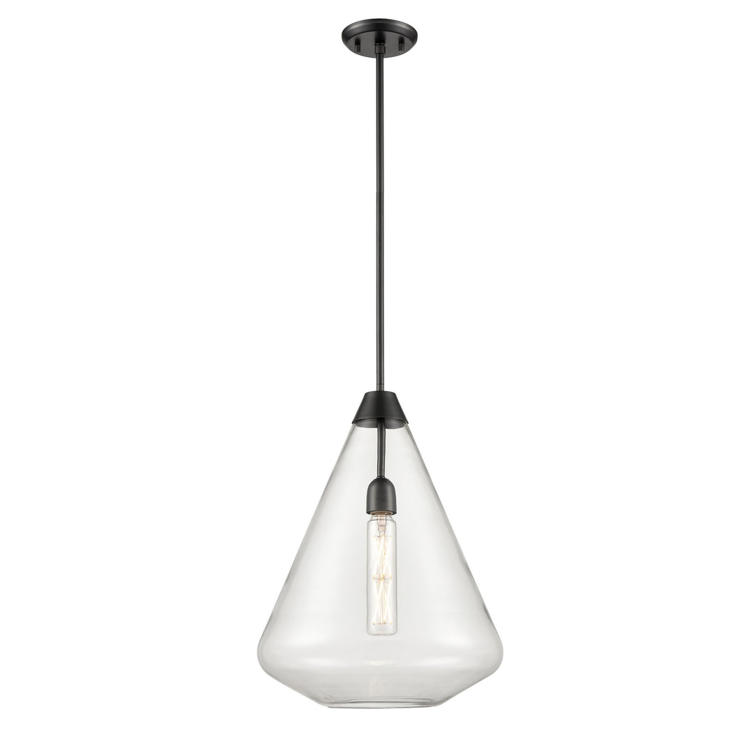 St. Julian One Light Pendant in Graphite w/Clear Glass - available from The Lighting Shoppe, trusted by Canadian homeowners