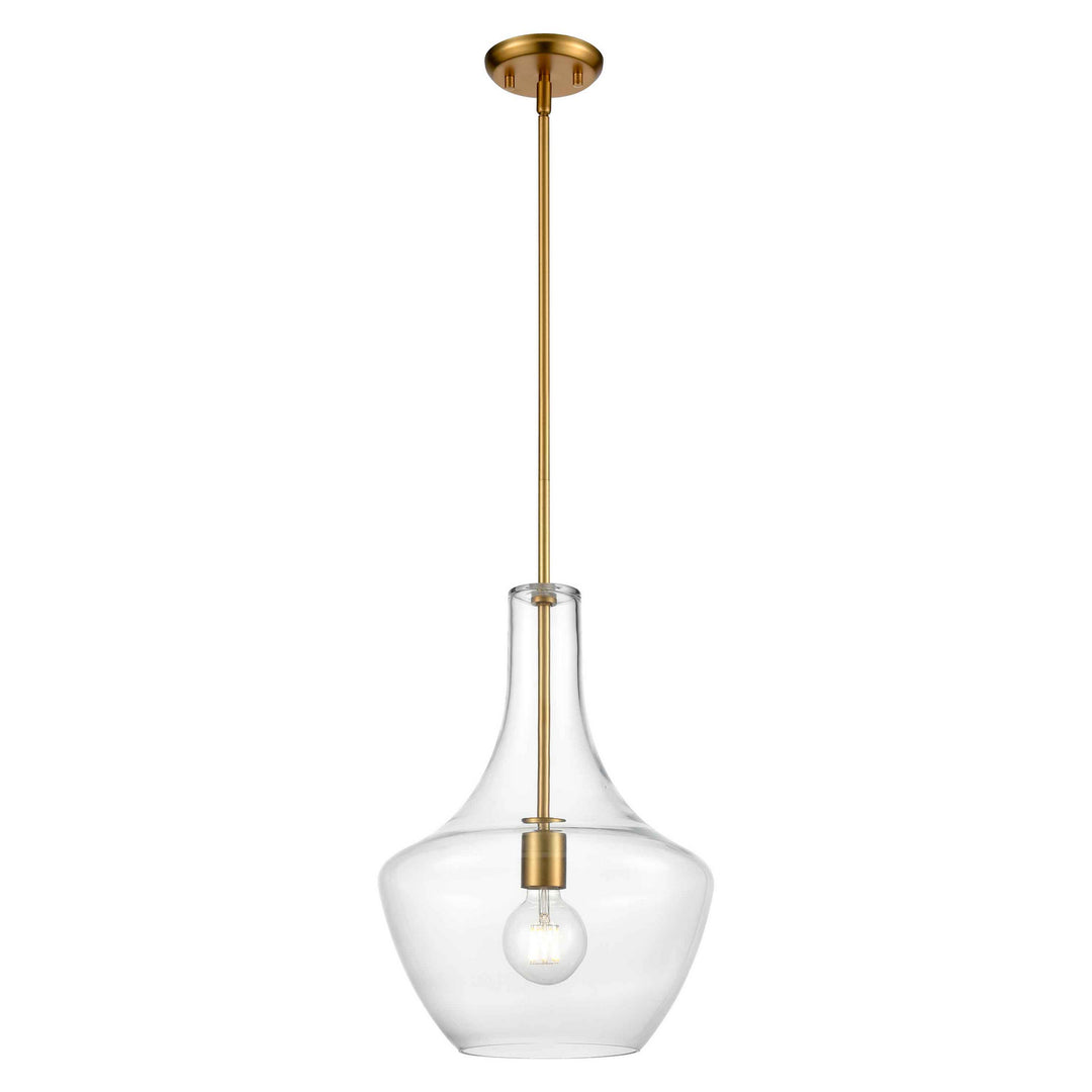 St. Julian One Light Pendant in Brass w/Clear Glass - available from The Lighting Shoppe, trusted by Canadian homeowners