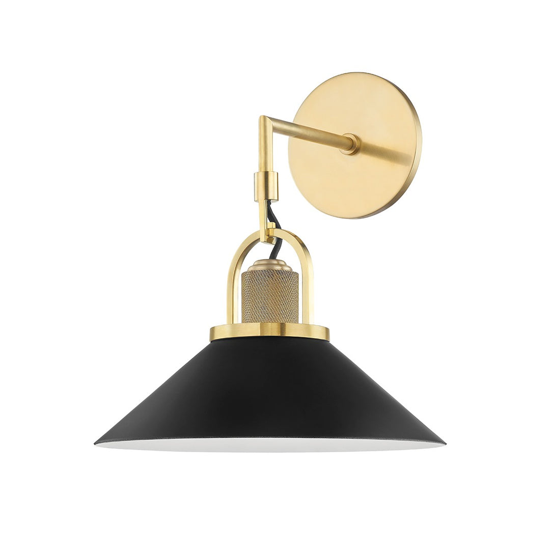Hudson Valley Canada - 2601-AGB/BK - One Light Wall Sconce - Syosset - Aged Brass
