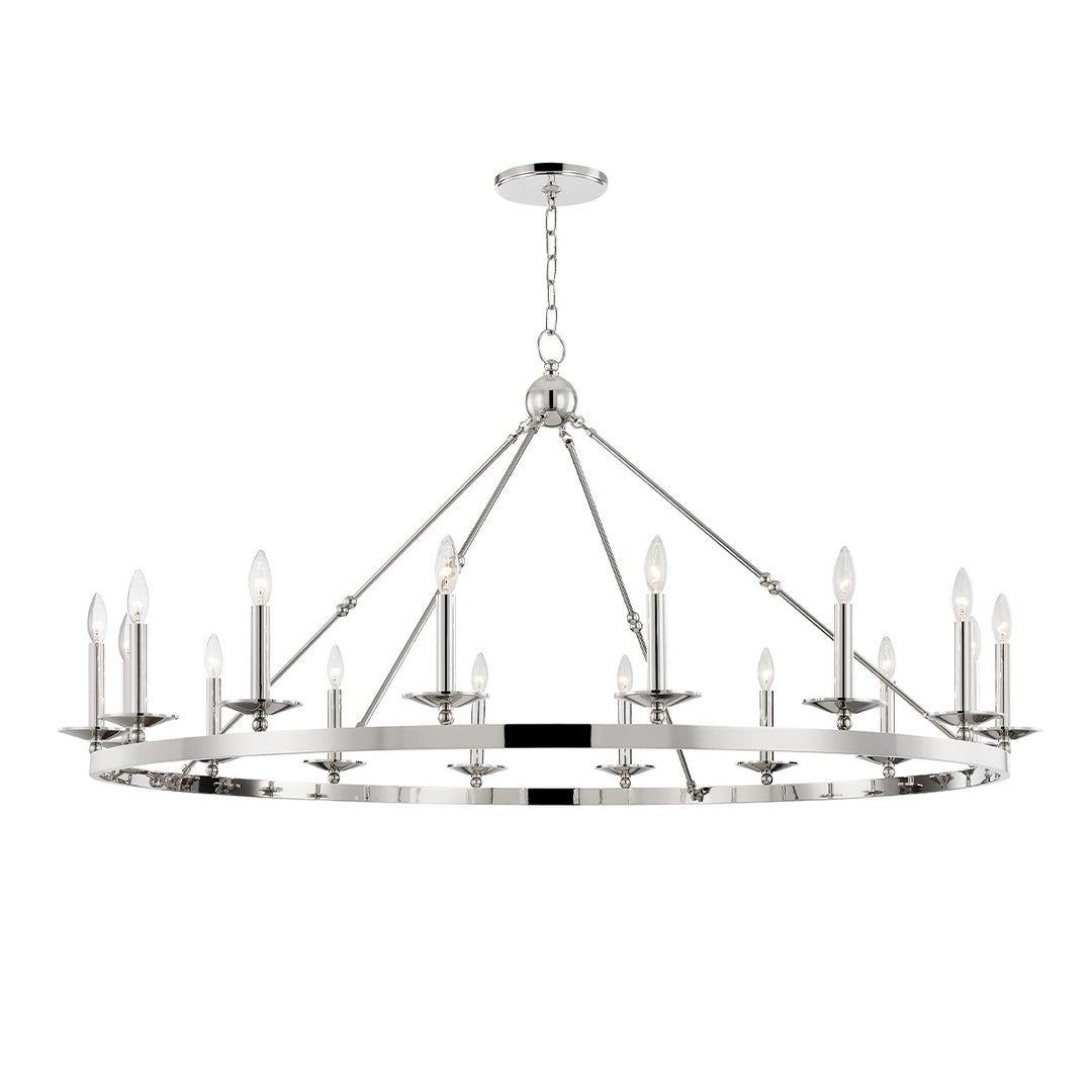 Allendale 16 Light Chandelier in Polished Nickel - available from The Lighting Shoppe, trusted by Canadian homeowners
