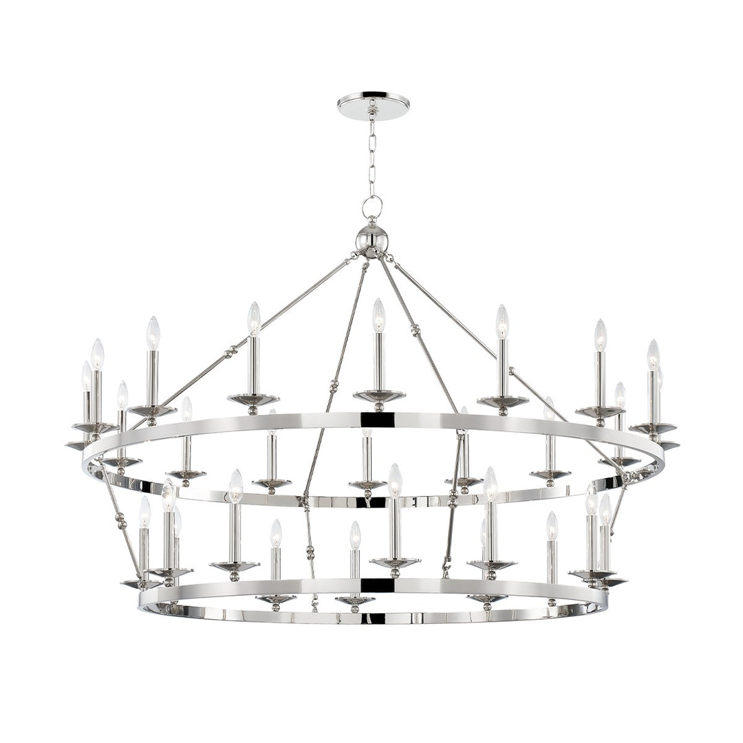 Allendale 28 Light Chandelier in Polished Nickel - available from The Lighting Shoppe, trusted by Canadian homeowners