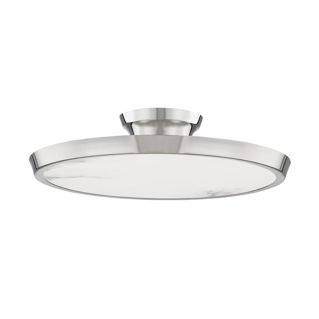 Draper LED Flush Mount in Polished Nickel - available from The Lighting Shoppe, trusted by Canadian homeowners
