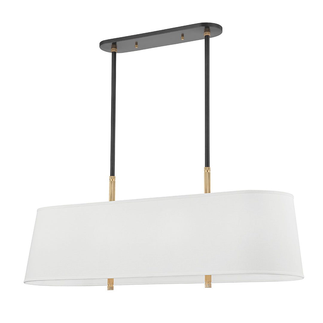 Hudson Valley Canada - 3747-AOB - Eight Light Island Pendant - Bowery - Aged Brass/Old Bronze