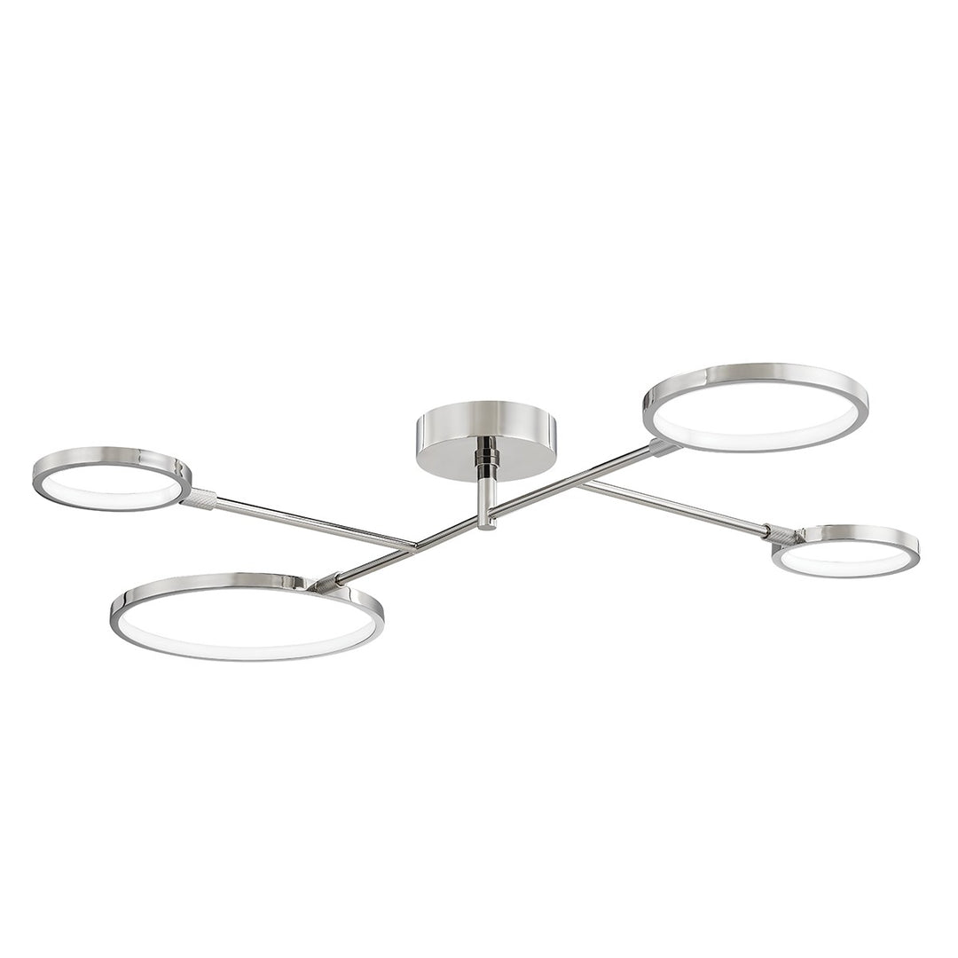 Saturn LED Semi Flush Mount in Polished Nickel - available from The Lighting Shoppe, trusted by Canadian homeowners