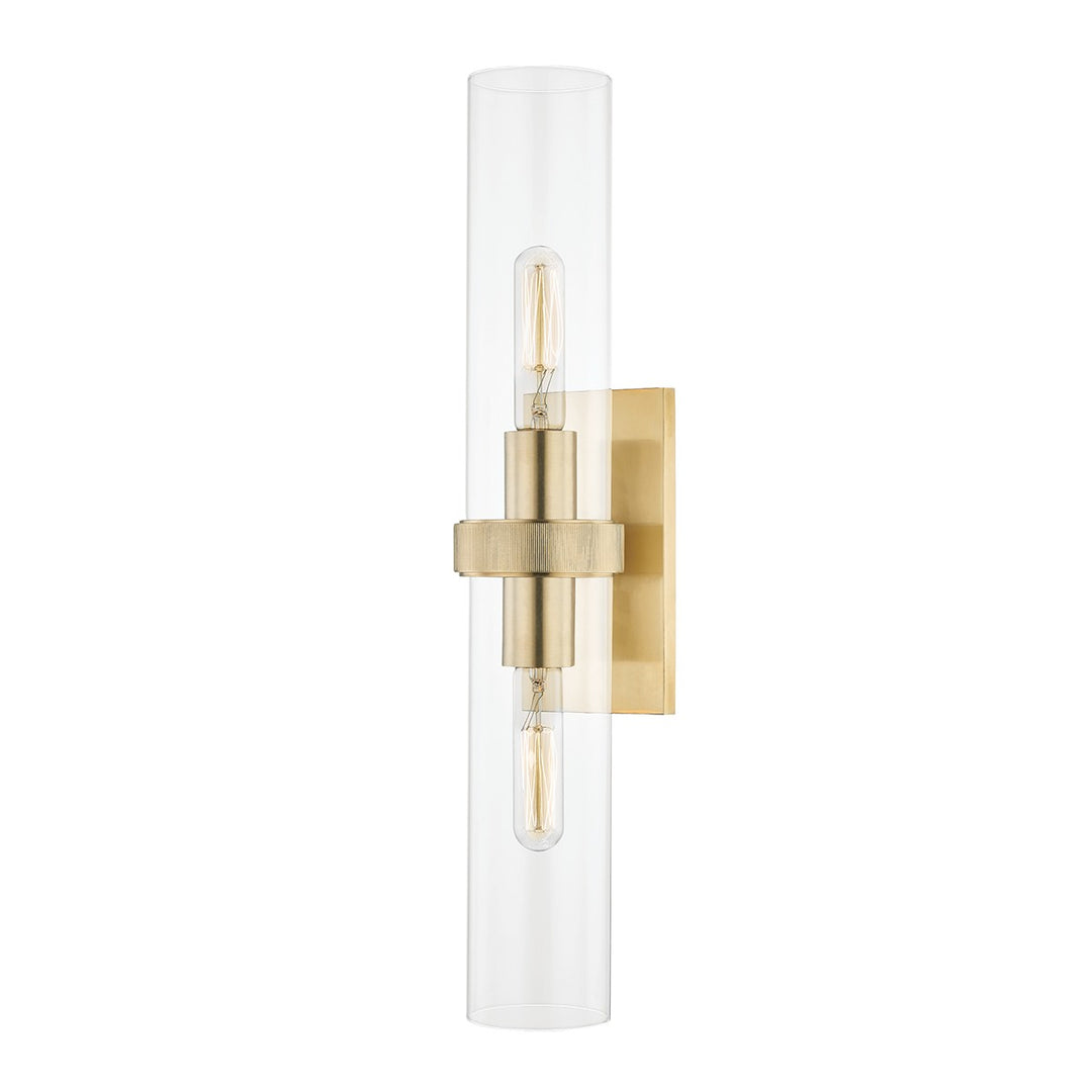 Hudson Valley Canada - 5302-AGB - Two Light Wall Sconce - Briggs - Aged Brass