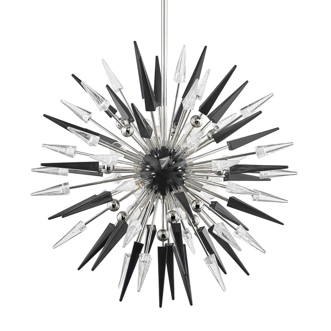 Sparta 12 Light Chandelier in Polished Nickel - available from The Lighting Shoppe, trusted by Canadian homeowners