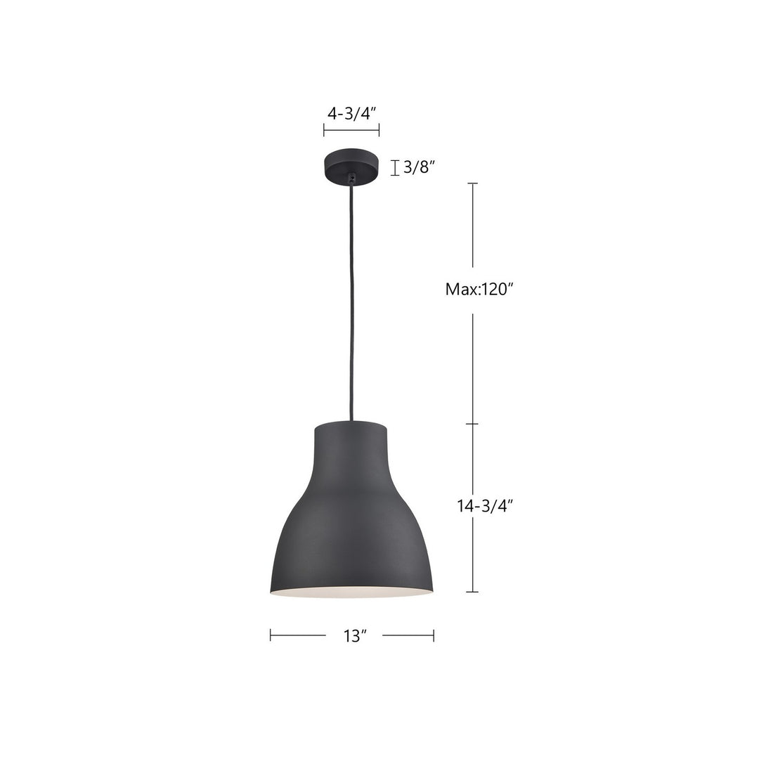 Kuzco Canada - 494213-BK - One Light Pendant - Cradle - Black