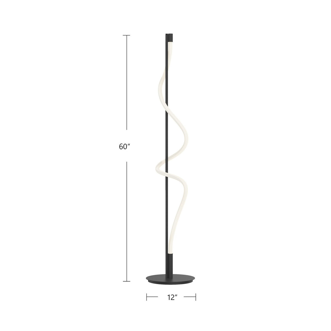 Kuzco Canada - FL95360-BK - LED Floor Lamp - Cursive - Black