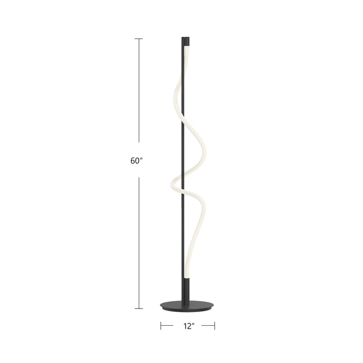 Kuzco Canada - FL95360-BK - LED Floor Lamp - Cursive - Black