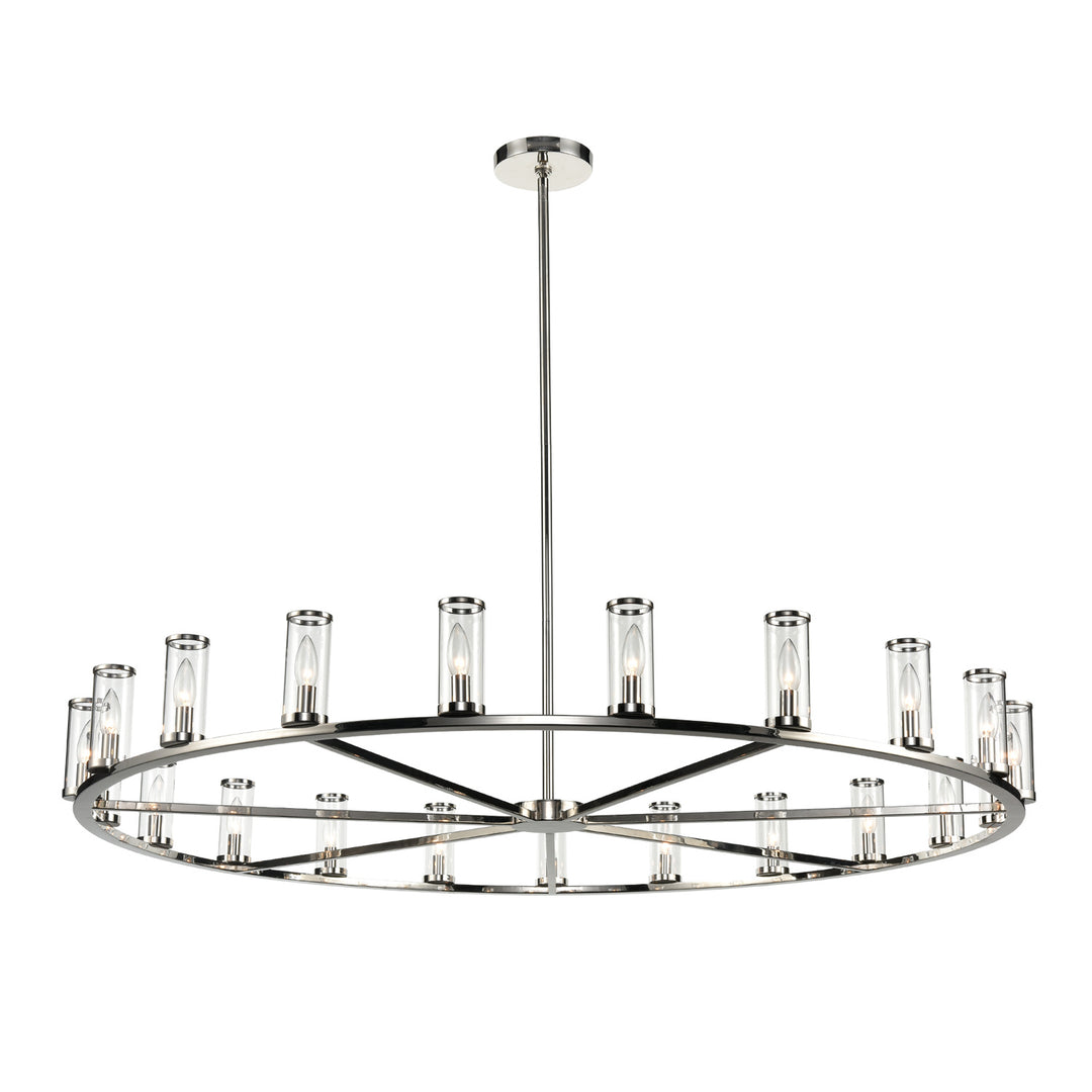 Alora Canada - CH309021PNCG - 21 Light Chandelier - Revolve - Clear Glass/Polished Nickel