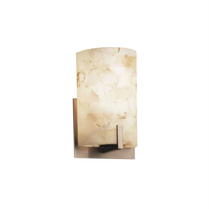 Alabaster Rocks LED Wall Sconce in Brushed Nickel Justice Designs
