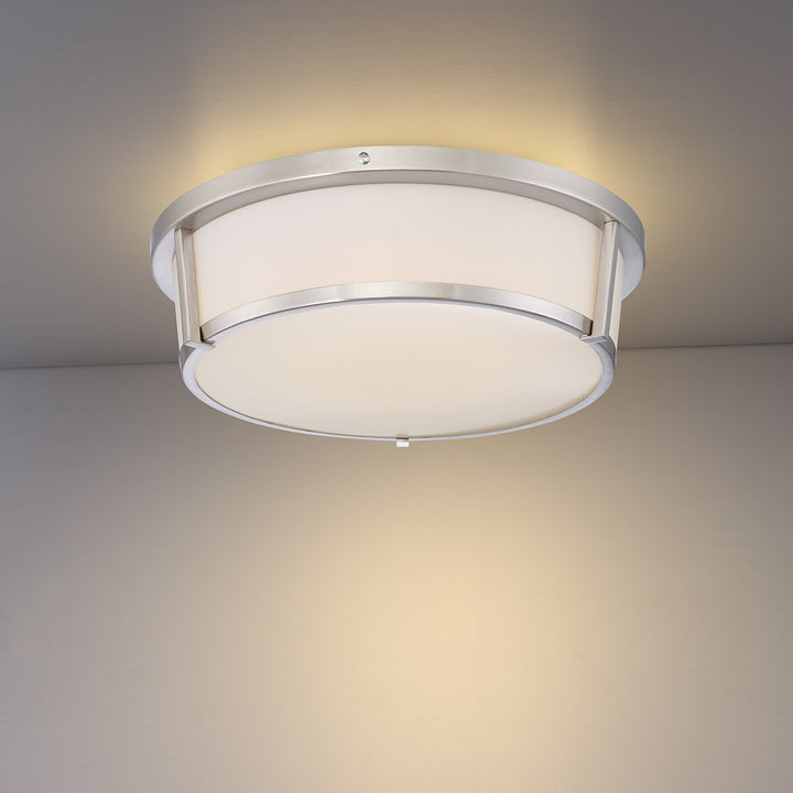 Eurofase Canada - 30140-011 - JAVA,LED FLUSHMOUNT,18W,SN - Java - Satin Nickel