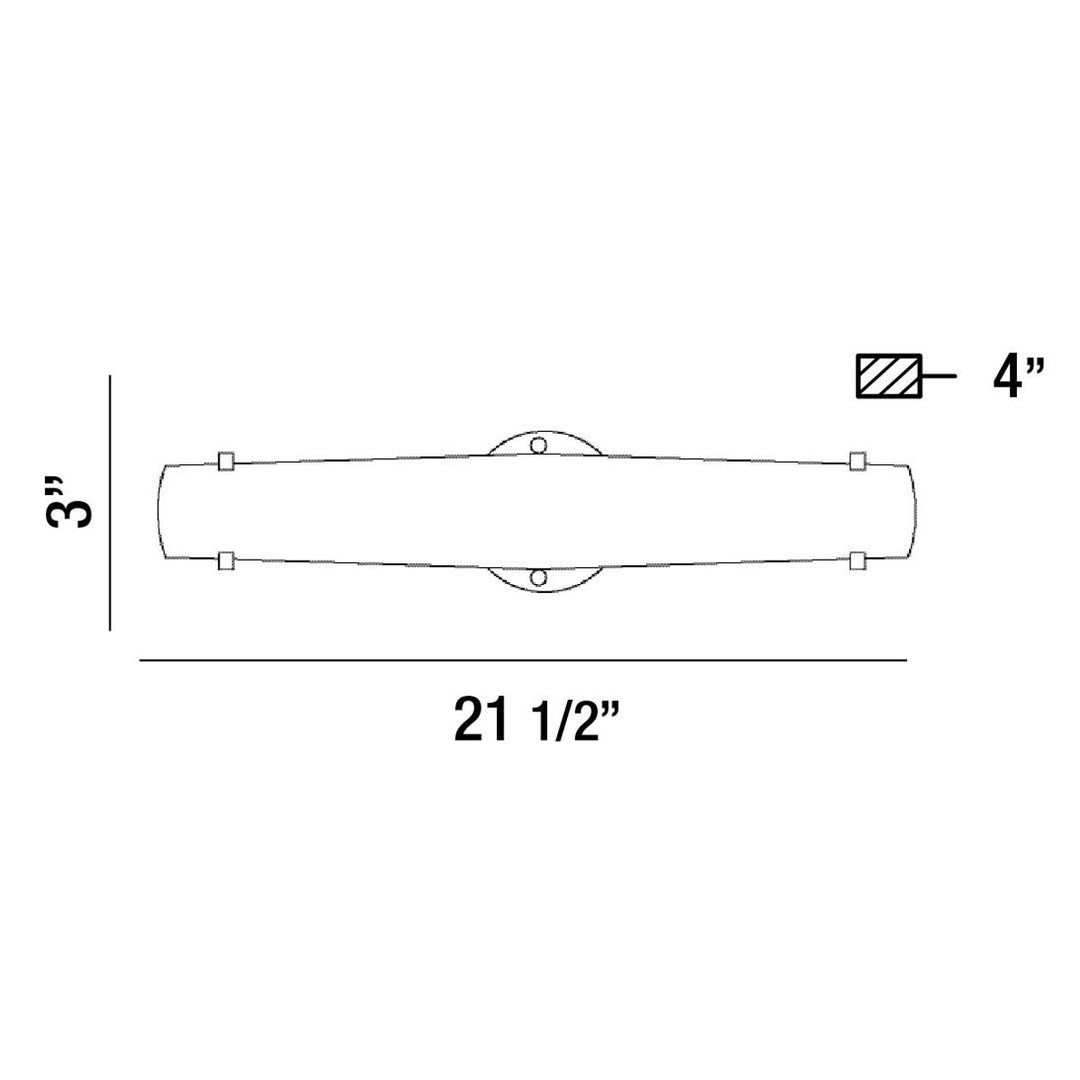 Eurofase Canada - 33228-013 - ABSOLVE,1LT LED SCONCE,20W,CHR - ABSOLVE - Chrome