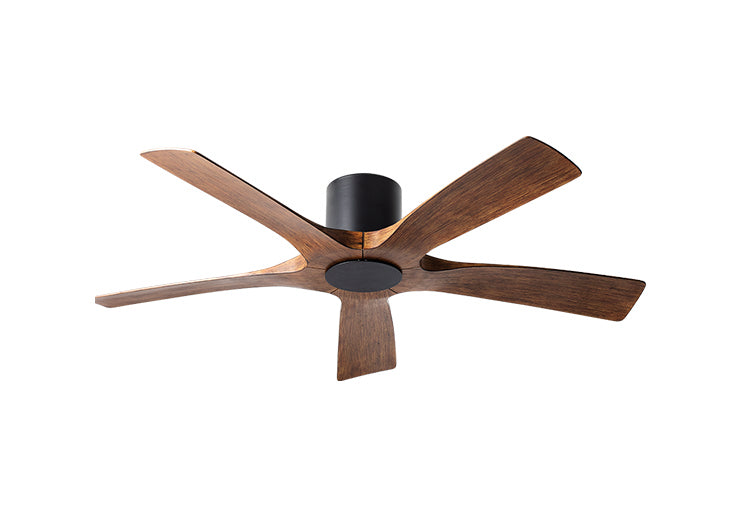 Aviator 5 54"Ceiling Fan in Matte Black/Distressed Koa - available from The Lighting Shoppe, trusted by Canadian homeowners