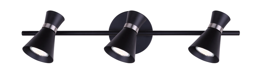 Canarm Canada - IT668A03BKN10 - Three Light Track Lighting - Griffith - Black With Brushed Nickel