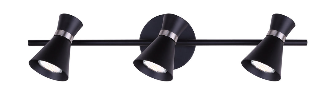 Canarm Canada - IT668A03BKN10 - Three Light Track Lighting - Griffith - Black With Brushed Nickel