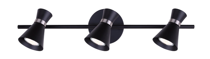 Canarm Canada - IT668A03BKN10 - Three Light Track Lighting - Griffith - Black With Brushed Nickel