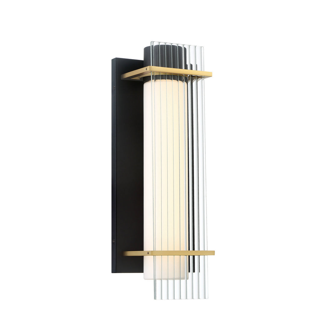 Midnight Gold LED Outdoor Lantern in Sand Black With Honey Gold - available from The Lighting Shoppe, trusted by Canadian homeowners