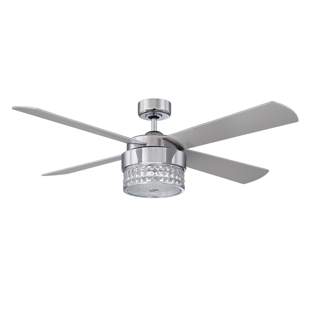 Kendal Canada - AC20952L-CH - 52"Ceiling Fan - Celestra Led - Chrome & Optic Crystal