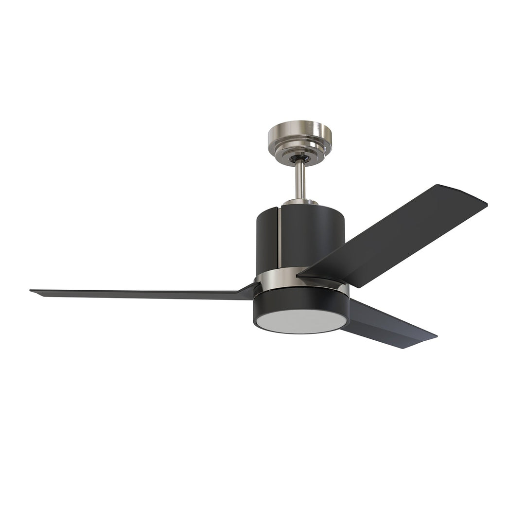 Trinity 44"Ceiling Fan in Black & Satin Nickel Kendal Canada