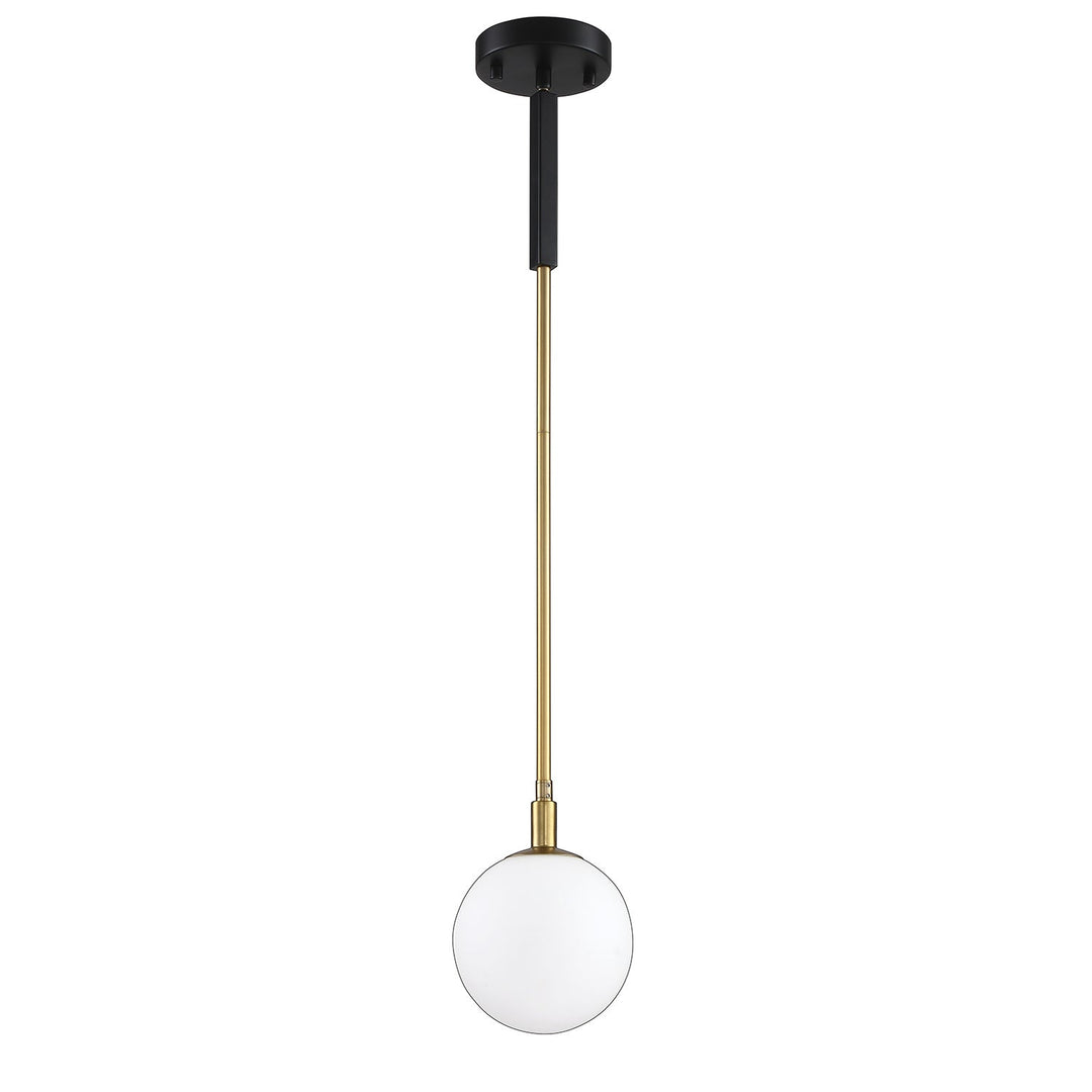 Ambience One Light Pendant in Black & Brass Kendal Canada