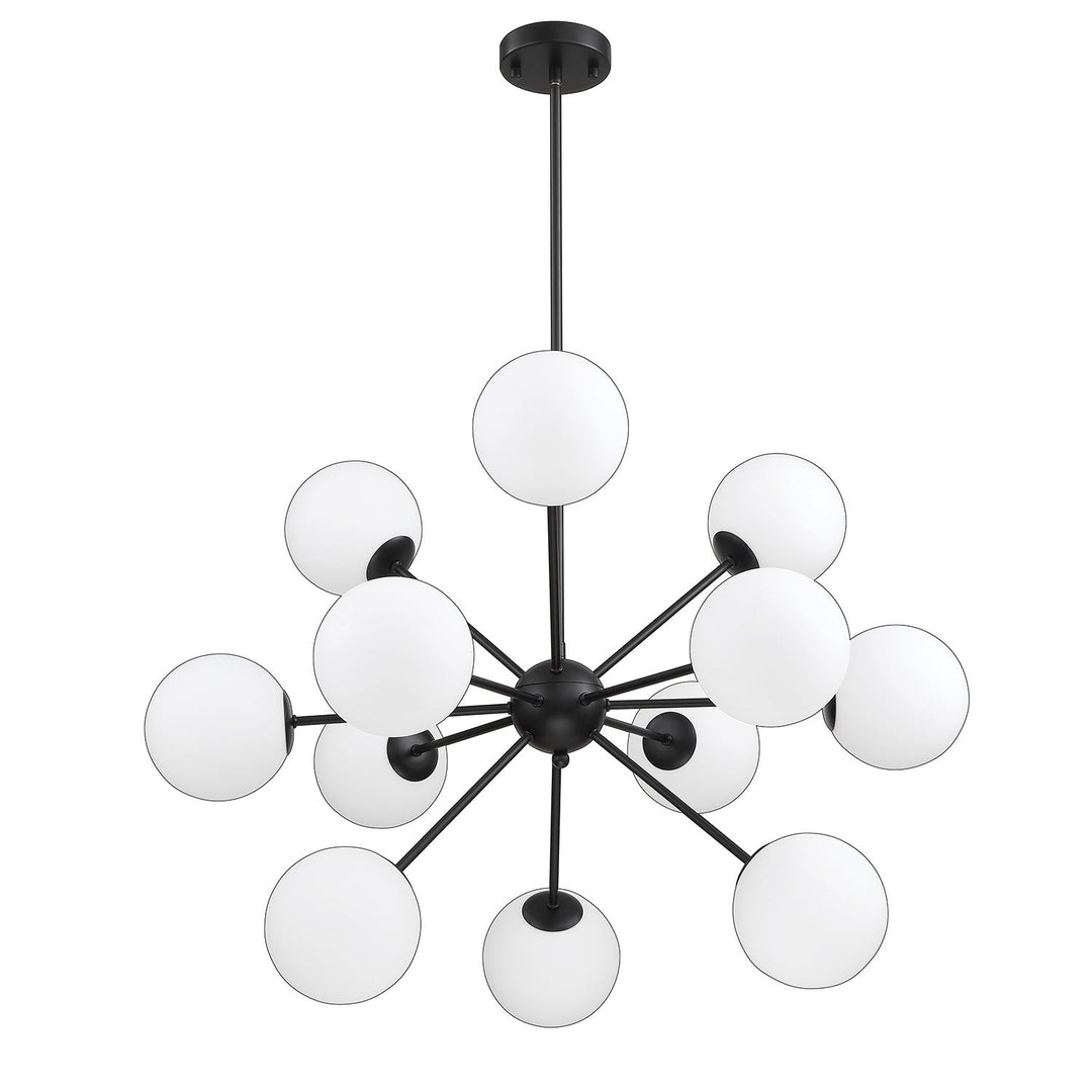 Phoenix 12 Light Pendant in Black Kendal Canada