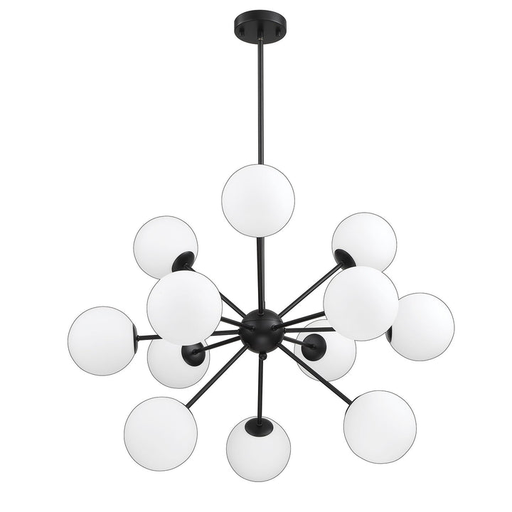 Phoenix 12 Light Pendant in Black Kendal Canada