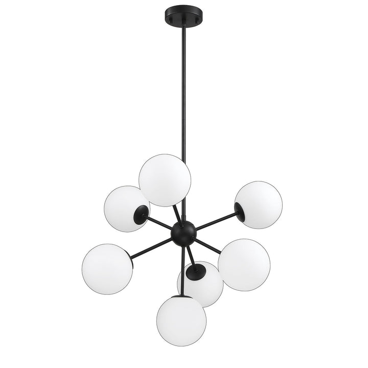 Phoenix Seven Light Pendant in Black Kendal Canada