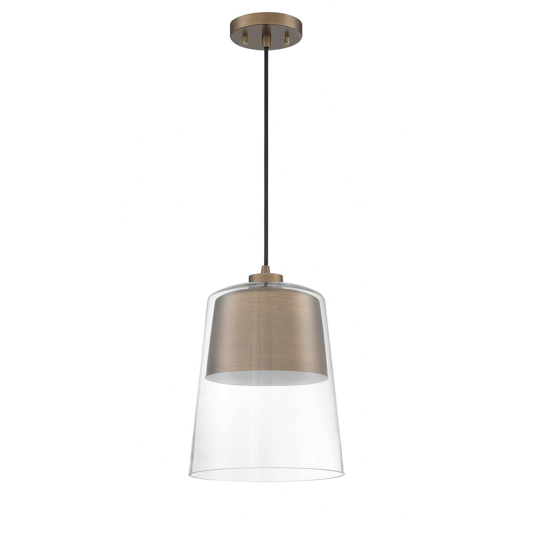 Caladon One Light Pendant in Brass Kendal Canada