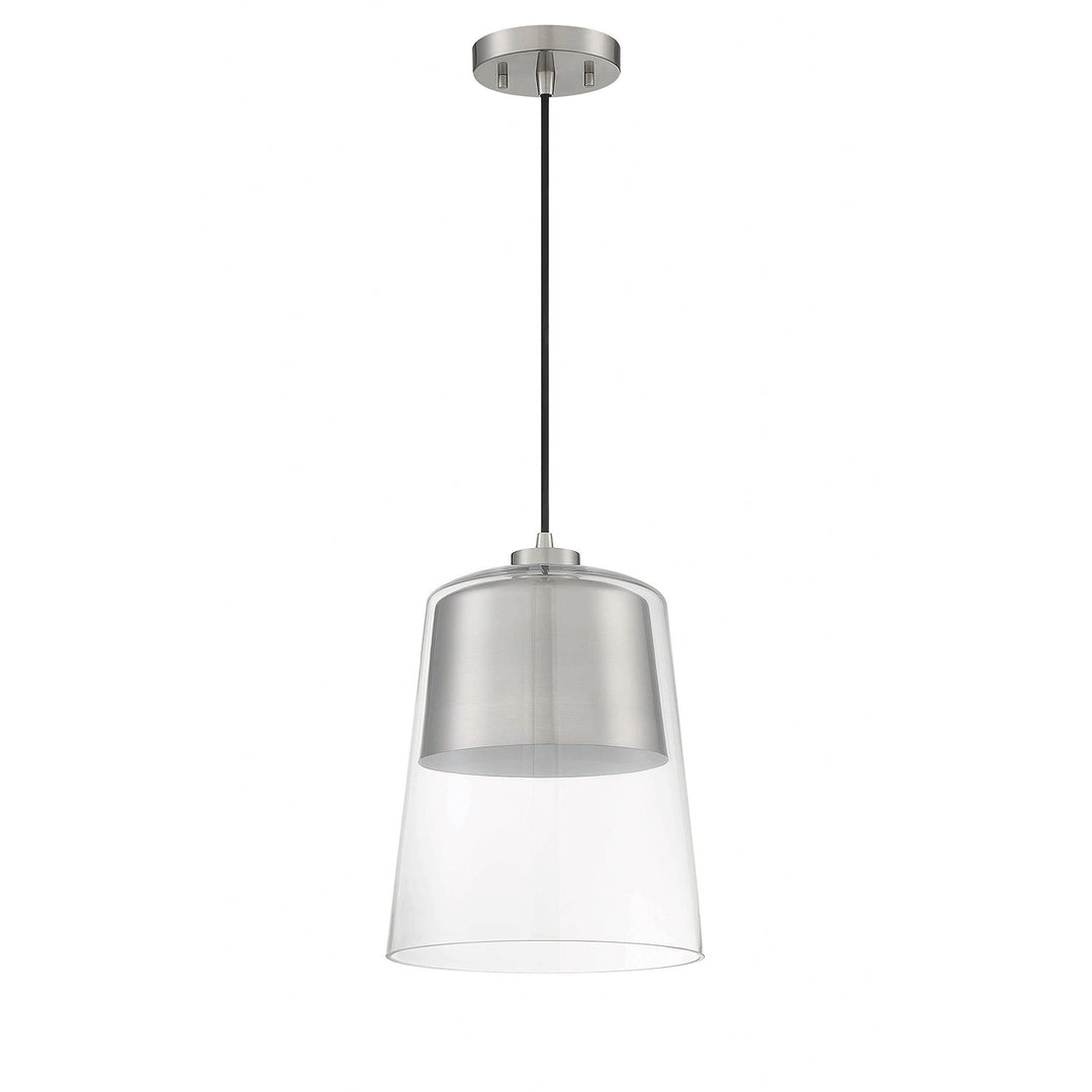 Caladon One Light Pendant in Satin Nickel Kendal Canada