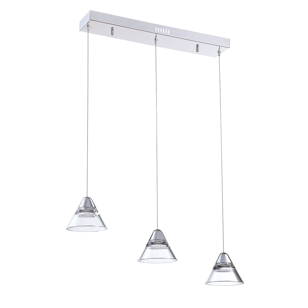 Geo LED Pendant Bar in Chrome Kendal Canada