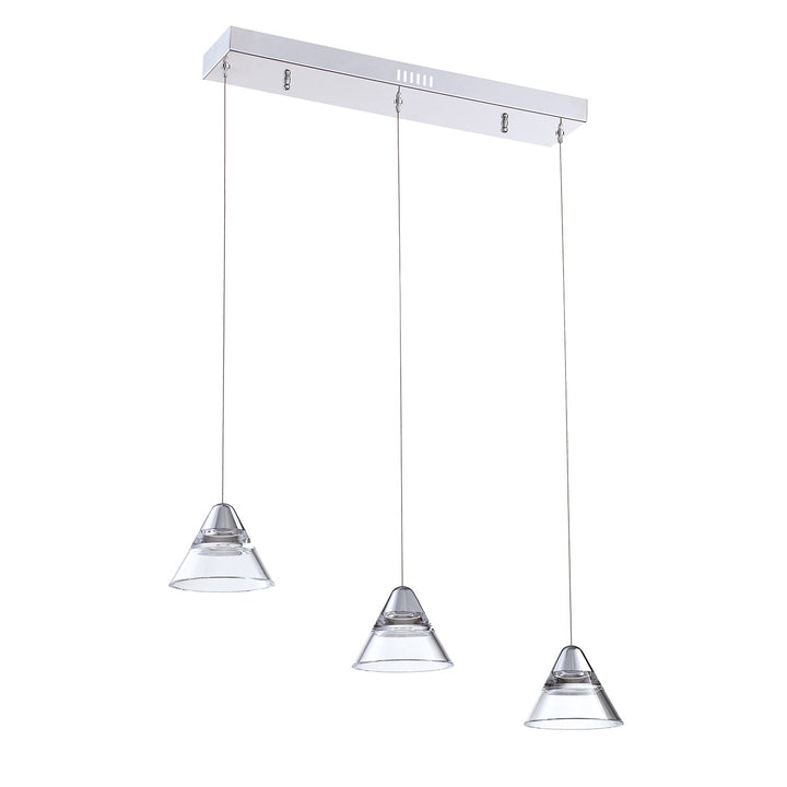Geo LED Pendant Bar in Chrome Kendal Canada