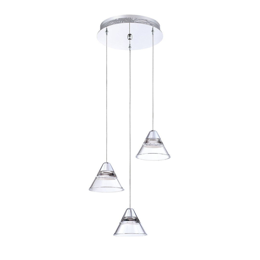 Geo LED Pendant Pan in Chrome Kendal Canada