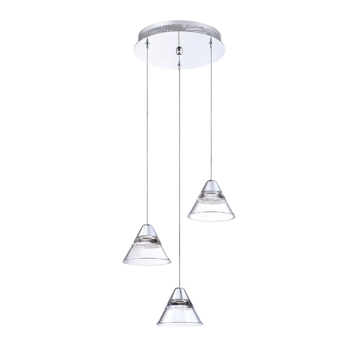 Geo LED Pendant Pan in Chrome Kendal Canada