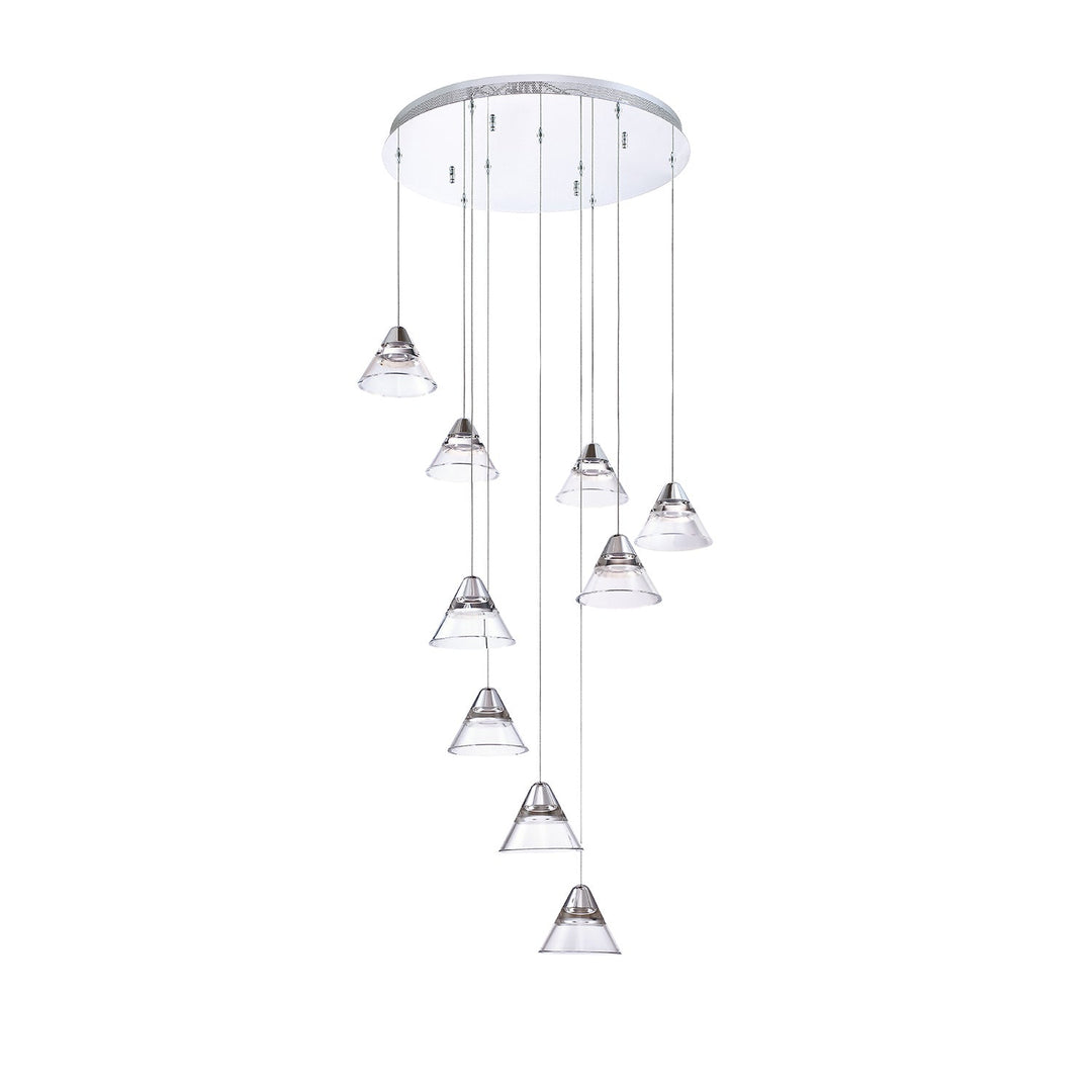 Geo LED Pendant Pan in Chrome Kendal Canada