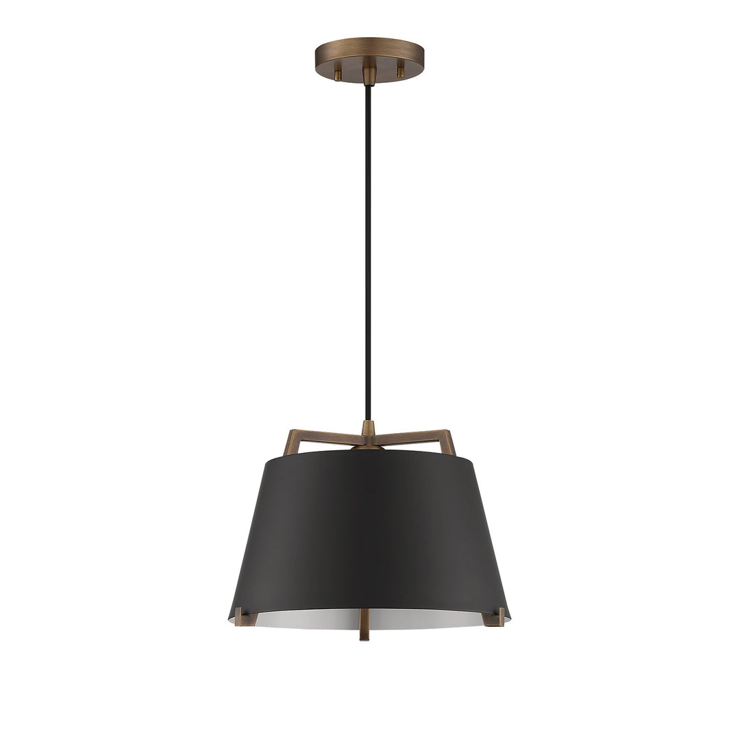 Sky One Light Pendant in Black & Brass Kendal Canada