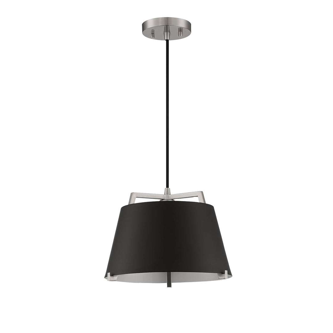 Sky One Light Pendant in Black & Satin Nickel Kendal Canada
