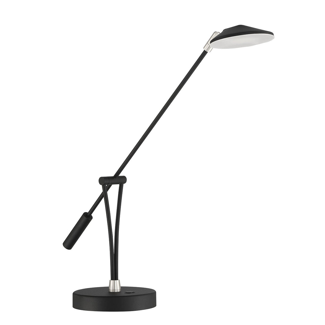 Lahoya LED Desk Lamp in Black & Satin Nickel Kendal Canada